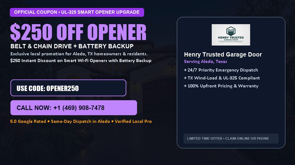 Henry Trusted Garage Door $250 OFF Premium LiftMaster Opener Installation