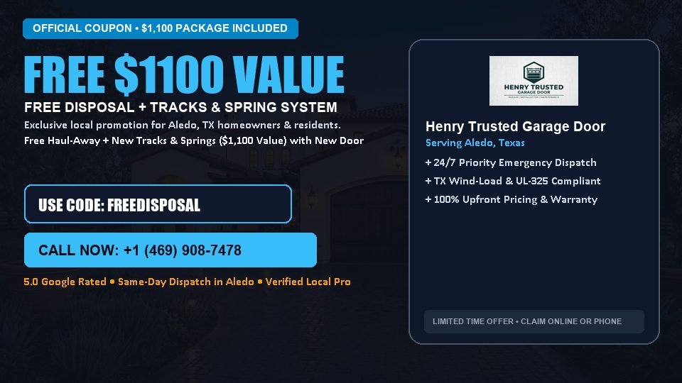 Henry Trusted Garage Door FREE Haul-Away & Heavy-Duty Tracks with New Door